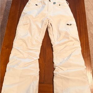 Cream Cargo Snow Pants - kid’s L